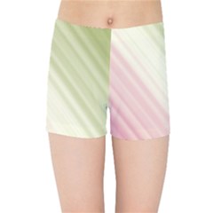 Pink Green Kids  Sports Shorts by Sparkle