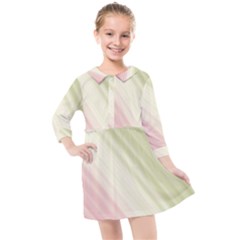 Pink Green Kids  Quarter Sleeve Shirt Dress by Sparkle