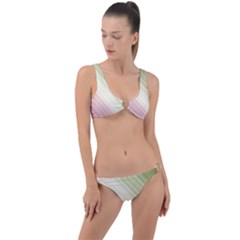 Pink Green Ring Detail Crop Bikini Set by Sparkle