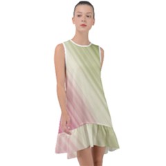 Pink Green Frill Swing Dress by Sparkle