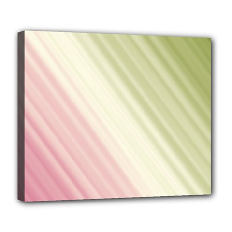 Pink Green Deluxe Canvas 24  X 20  (stretched) by Sparkle