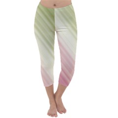 Pink Green Capri Winter Leggings  by Sparkle