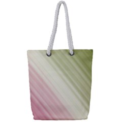 Pink Green Full Print Rope Handle Tote (small) by Sparkle