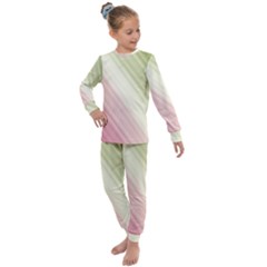 Pink Green Kids  Long Sleeve Set  by Sparkle