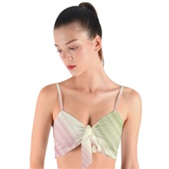 Pink Green Woven Tie Front Bralet by Sparkle