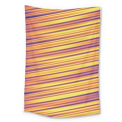 Orange Strips Large Tapestry by Sparkle