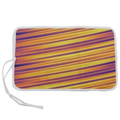 Orange Strips Pen Storage Case (s)