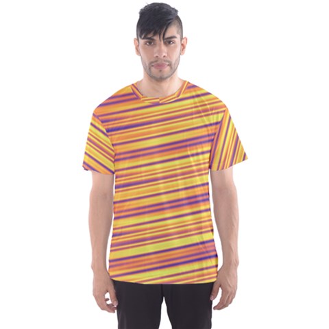 Orange Strips Men s Sport Mesh Tee by Sparkle