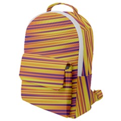 Orange Strips Flap Pocket Backpack (small) by Sparkle