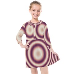 Strips Hole Kids  Quarter Sleeve Shirt Dress by Sparkle