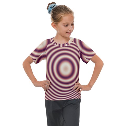 Strips Hole Kids  Mesh Piece Tee by Sparkle