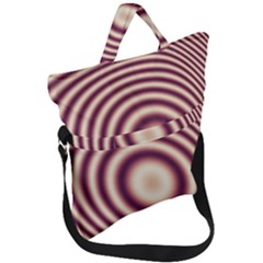 Strips Hole Fold Over Handle Tote Bag by Sparkle