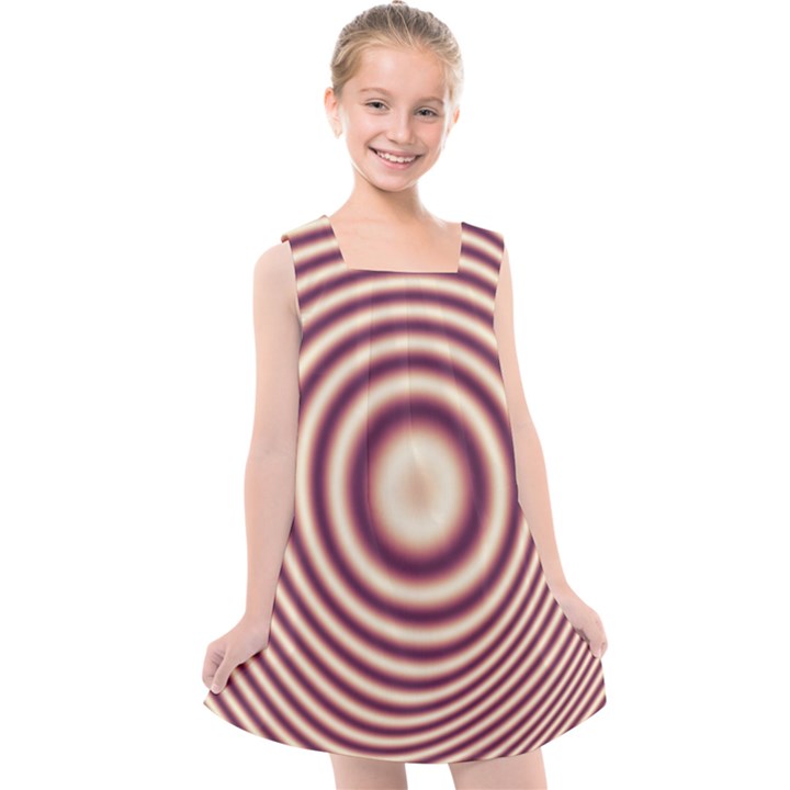 Strips Hole Kids  Cross Back Dress