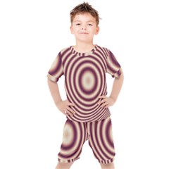 Strips Hole Kids  Tee And Shorts Set by Sparkle