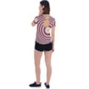 Strips Hole Back Circle Cutout Sports Tee View2