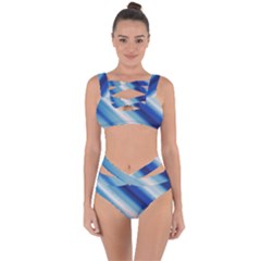 Blue White Bandaged Up Bikini Set  by Sparkle