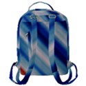 Blue White Flap Pocket Backpack (Large) View3