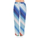 Blue White Women velvet Drawstring Pants View2