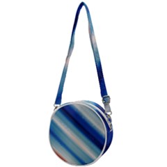 Blue White Crossbody Circle Bag