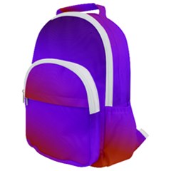 Violet Orange Rounded Multi Pocket Backpack by Sparkle