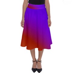 Violet Orange Perfect Length Midi Skirt by Sparkle