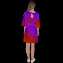 Violet Orange Velour Kimono Dress View4