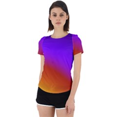 Violet Orange Back Cut Out Sport Tee by Sparkle