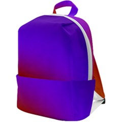 Violet Orange Zip Up Backpack