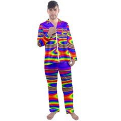 Rainbow Men s Long Sleeve Satin Pyjamas Set