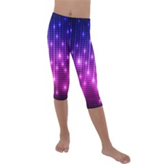 Shiny Stars Kids  Lightweight Velour Capri Leggings  by Sparkle