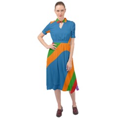 Rainbow Road Keyhole Neckline Chiffon Dress by Sparkle