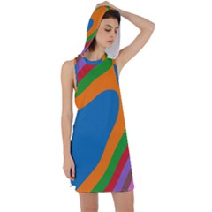 Rainbow Road Racer Back Hoodie Dress by Sparkle