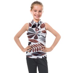 Shiny Leafs Kids  Sleeveless Polo Tee