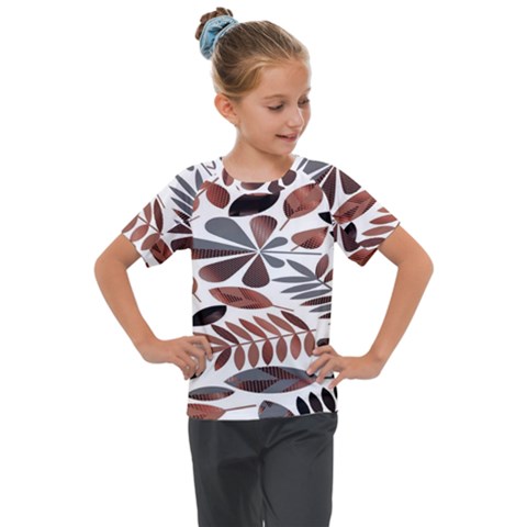 Shiny Leafs Kids  Mesh Piece Tee by Sparkle