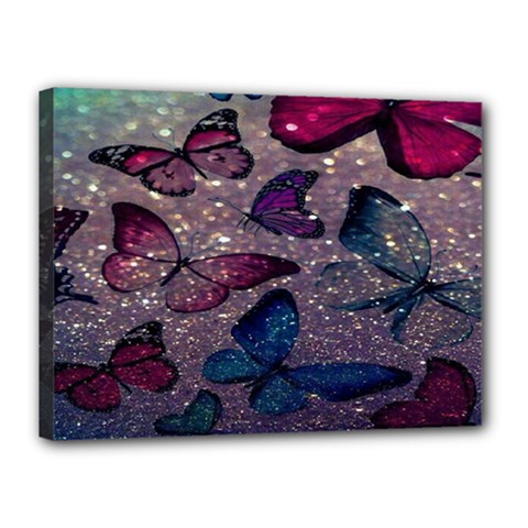 Glitter Butterfly Canvas 16  X 12  (stretched) by Sparkle