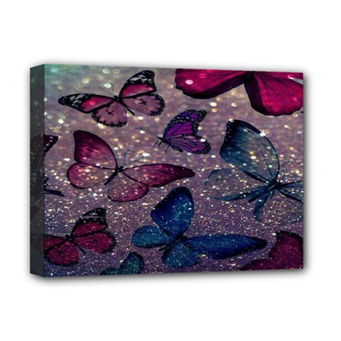 Glitter Butterfly Deluxe Canvas 16  X 12  (stretched)  by Sparkle