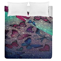 Glitter Butterfly Duvet Cover Double Side (queen Size) by Sparkle