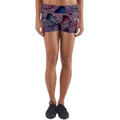 Glitter Butterfly Yoga Shorts by Sparkle