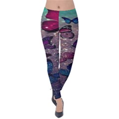 Glitter Butterfly Velvet Leggings by Sparkle