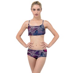 Glitter Butterfly Layered Top Bikini Set by Sparkle