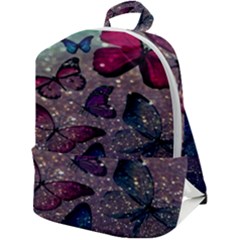 Glitter Butterfly Zip Up Backpack by Sparkle