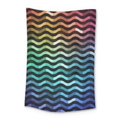 Digital Waves Small Tapestry by Sparkle