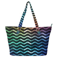 Digital Waves Full Print Shoulder Bag by Sparkle