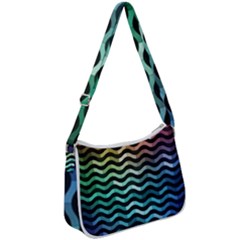 Digital Waves Zip Up Shoulder Bag by Sparkle