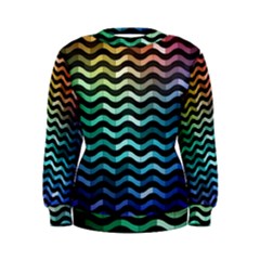 Digital Waves Women s Sweatshirt by Sparkle