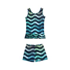 Digital Waves Kids  Boyleg Swimsuit