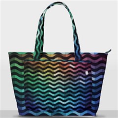 Digital Waves Back Pocket Shoulder Bag  by Sparkle