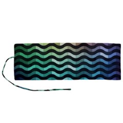 Digital Waves Roll Up Canvas Pencil Holder (m) by Sparkle