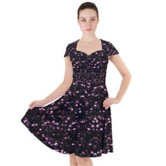 Digital Polka Cap Sleeve Midi Dress by Sparkle