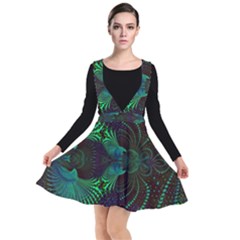 Fractal Flower Plunge Pinafore Dress by Sparkle